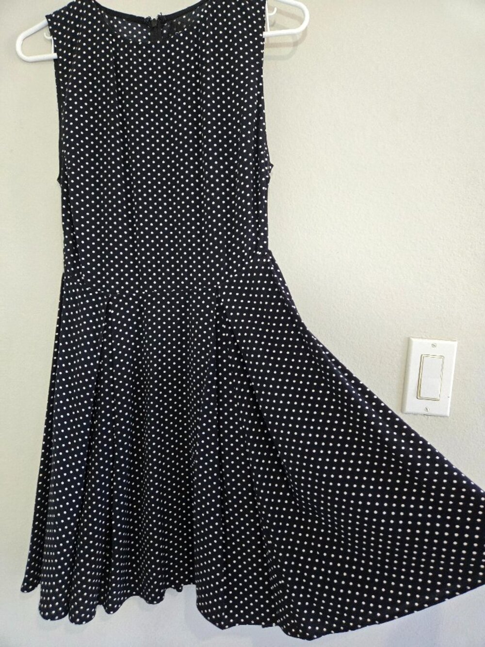 Reformation Polka Dot Mini Dress in Black size Small